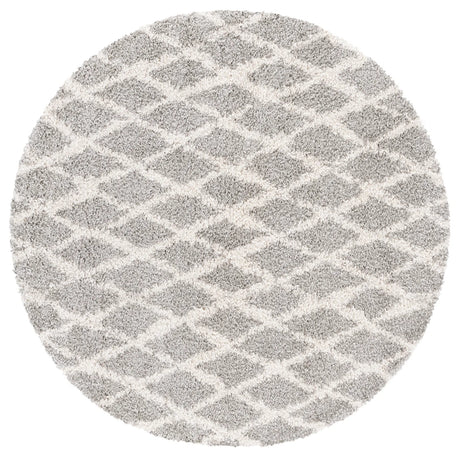Safavieh Berber Shag 5'-1" x 5'-1" Rug in Light Grey / Cream