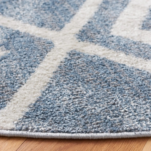 Safavieh Blair Washable 6'-7" x 6'-7" Rug in Blue / Ivory