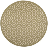 Safavieh Courtyard 7'-10" x 7'-10" Rug in Green / Beige