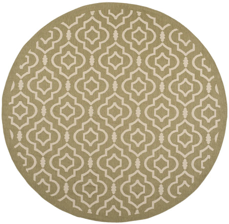 Safavieh Courtyard 7'-10" x 7'-10" Rug in Green / Beige