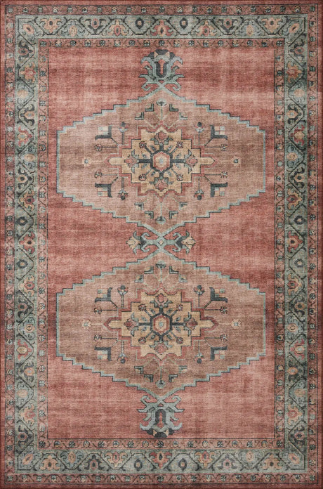 Loloi Heidi Hei-05 Spice/Aqua Rugs - main flat