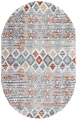 Safavieh Berber Shag 5'-0" x 8'-0" Rug in Blue Rust / Ivory
