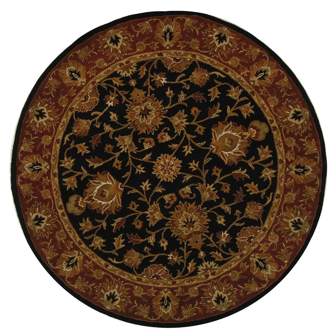 Safavieh Heritage 8'-0" x 8'-0" Rug in Black / Red