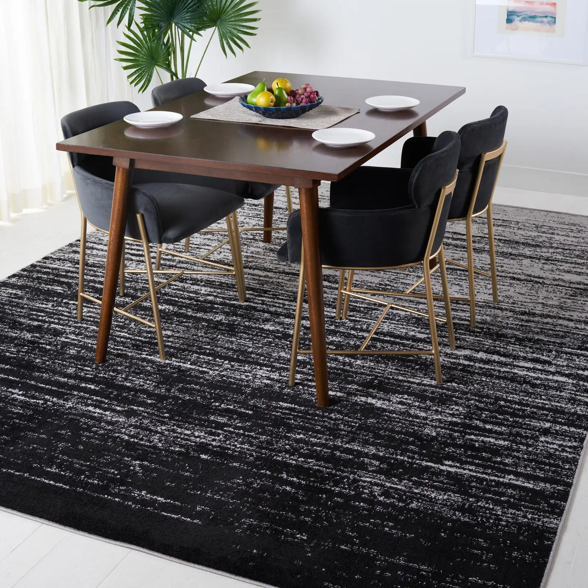 Safavieh Adirondack 10'-0" x 14'-0" Rug in Silver / Black