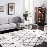 Safavieh Berber Shag 10'-0" x 14'-0" Rug in Ivory / Dark Grey