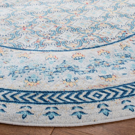 Safavieh Brentwood 6'-7" x 6'-7" Rug in Blue / Yellow
