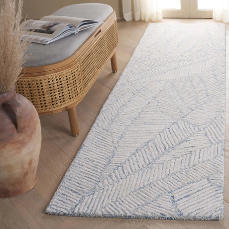 Safavieh Ebony 2'-3" x 9'-0" Rug in Blue / Ivory