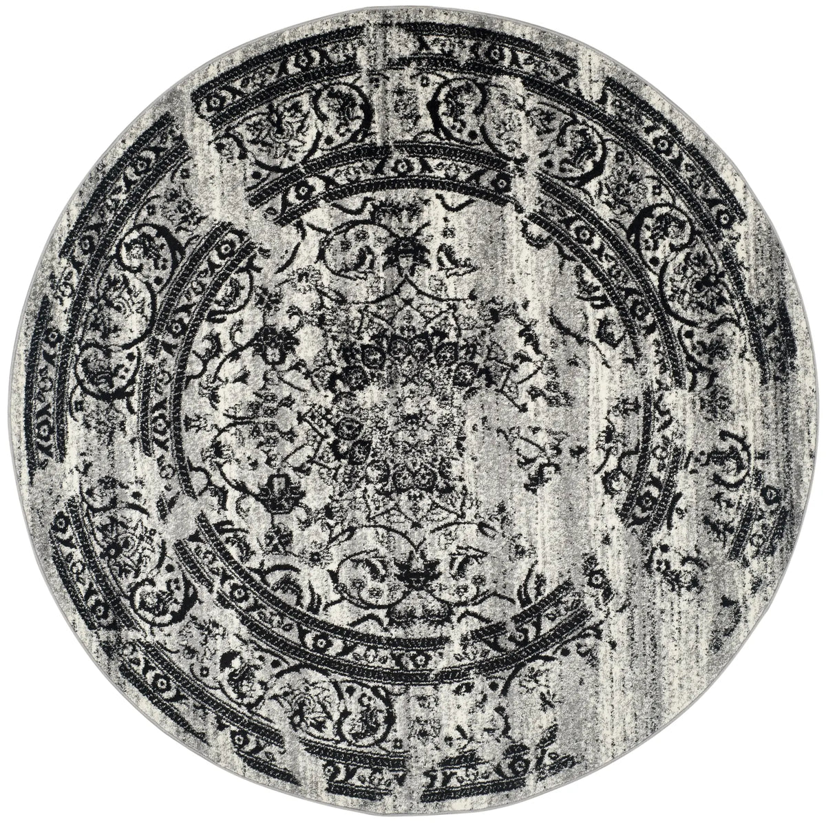 Safavieh Adirondack 10'-0" x 10'-0" Rug in Silver / Black