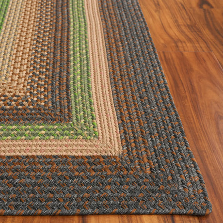 Safavieh Braided 4'-0" x 6'-0" Rug in Brown / Green