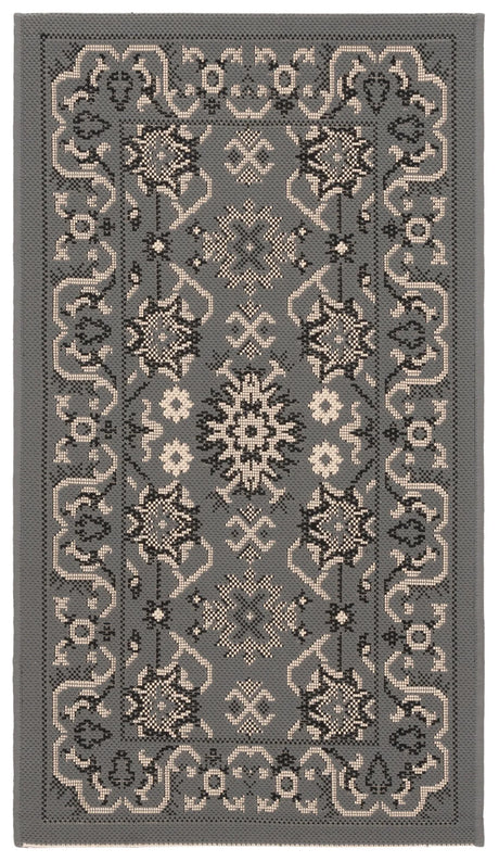 Safavieh Courtyard 2'-0" x 3'-7" Rug in Grey / Cream