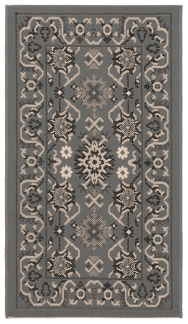 Safavieh Courtyard 2'-0" x 3'-7" Rug in Grey / Cream