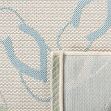 Safavieh Courtyard 4'-0" x 5'-7" Rug in Beige / Aqua