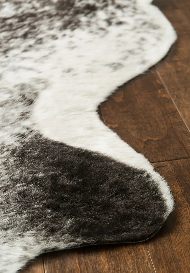 Loloi Grand Canyon Gc-03 Ivory/Charcoal Rug - corner on wood