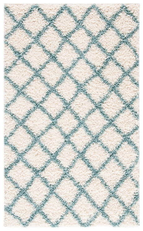 Safavieh Sgd-Dallas Shag 3'-0" x 5'-0" Rug in Ivory / Seafoam
