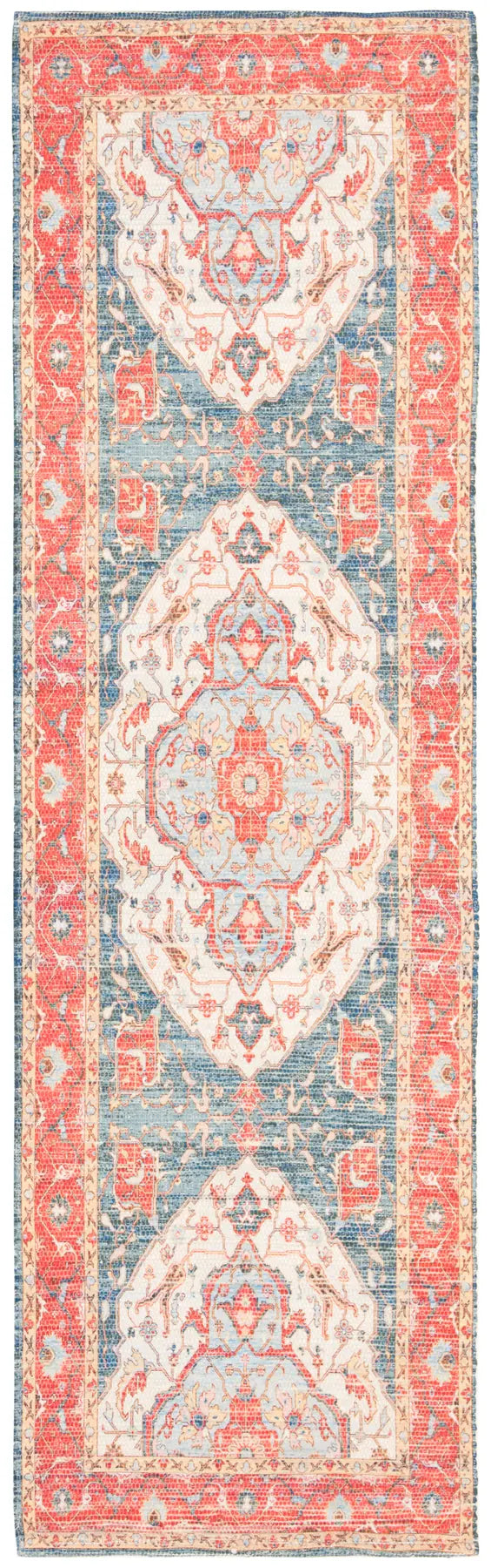Safavieh Saffron 2'-3" x 8'-0" Rug in Fuchsia / Blue