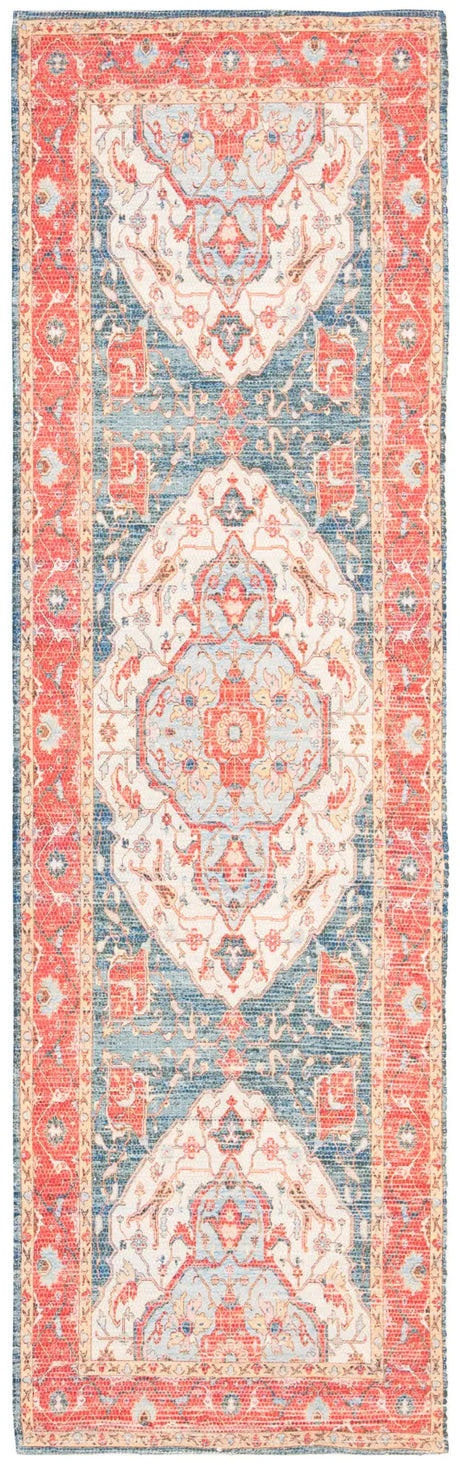 Safavieh Saffron 2'-3" x 8'-0" Rug in Fuchsia / Blue