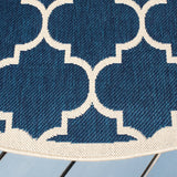 Safavieh Courtyard 5'-3" x 5'-3" Rug in Navy / Beige