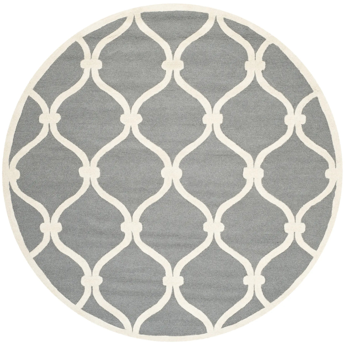 Safavieh Cambridge 6'-0" x 6'-0" Rug in Dark Grey / Ivory