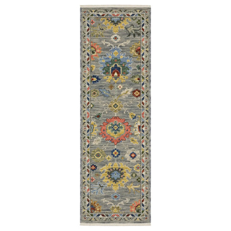 Oriental Weavers Sphinx LUCCA 2888G Grey Floral Rugs - runner