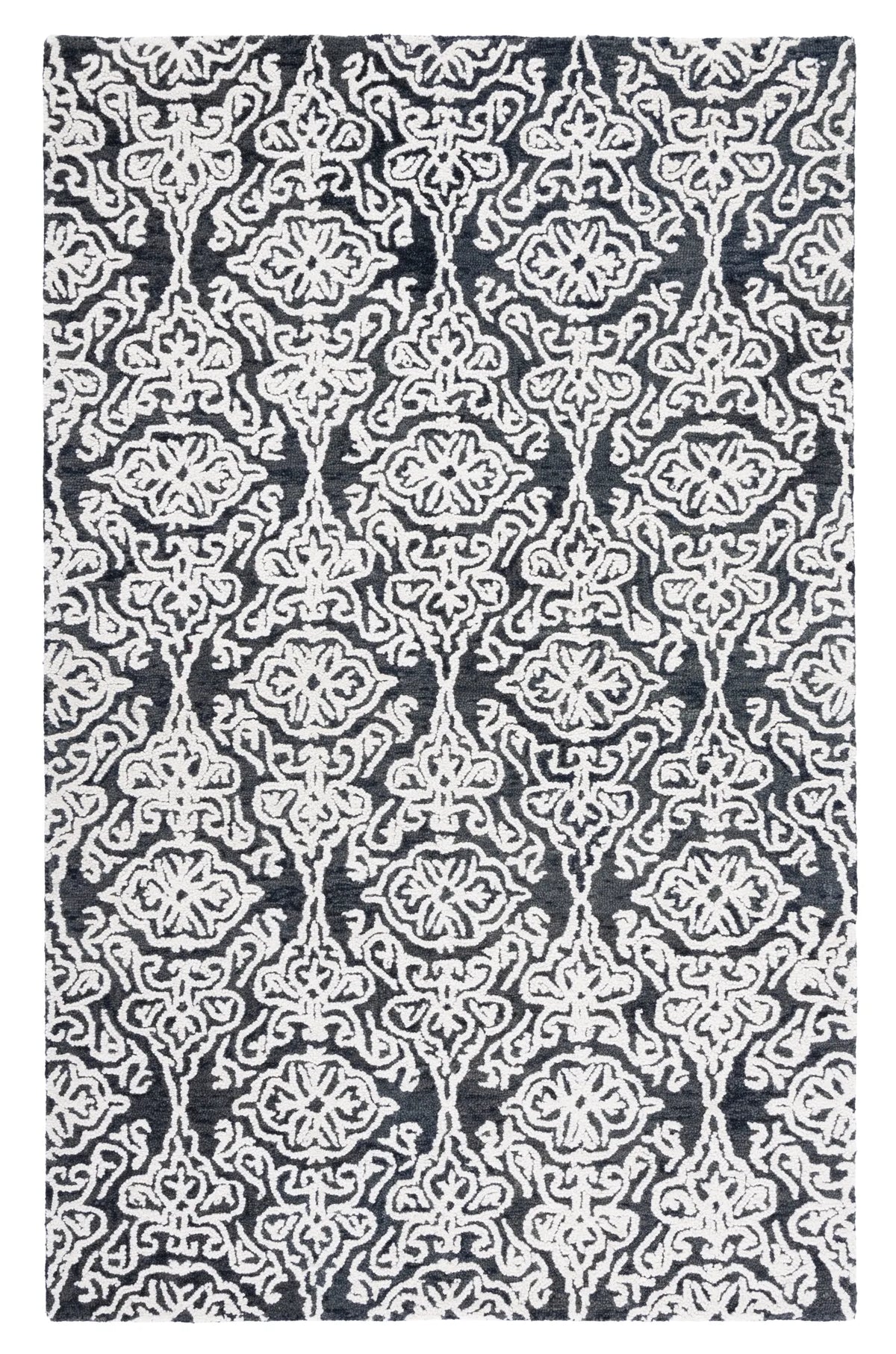 Safavieh Blossom 4'-0" x 6'-0" Rug in Black / Ivory