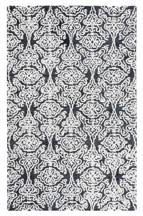 Safavieh Blossom 4'-0" x 6'-0" Rug in Black / Ivory