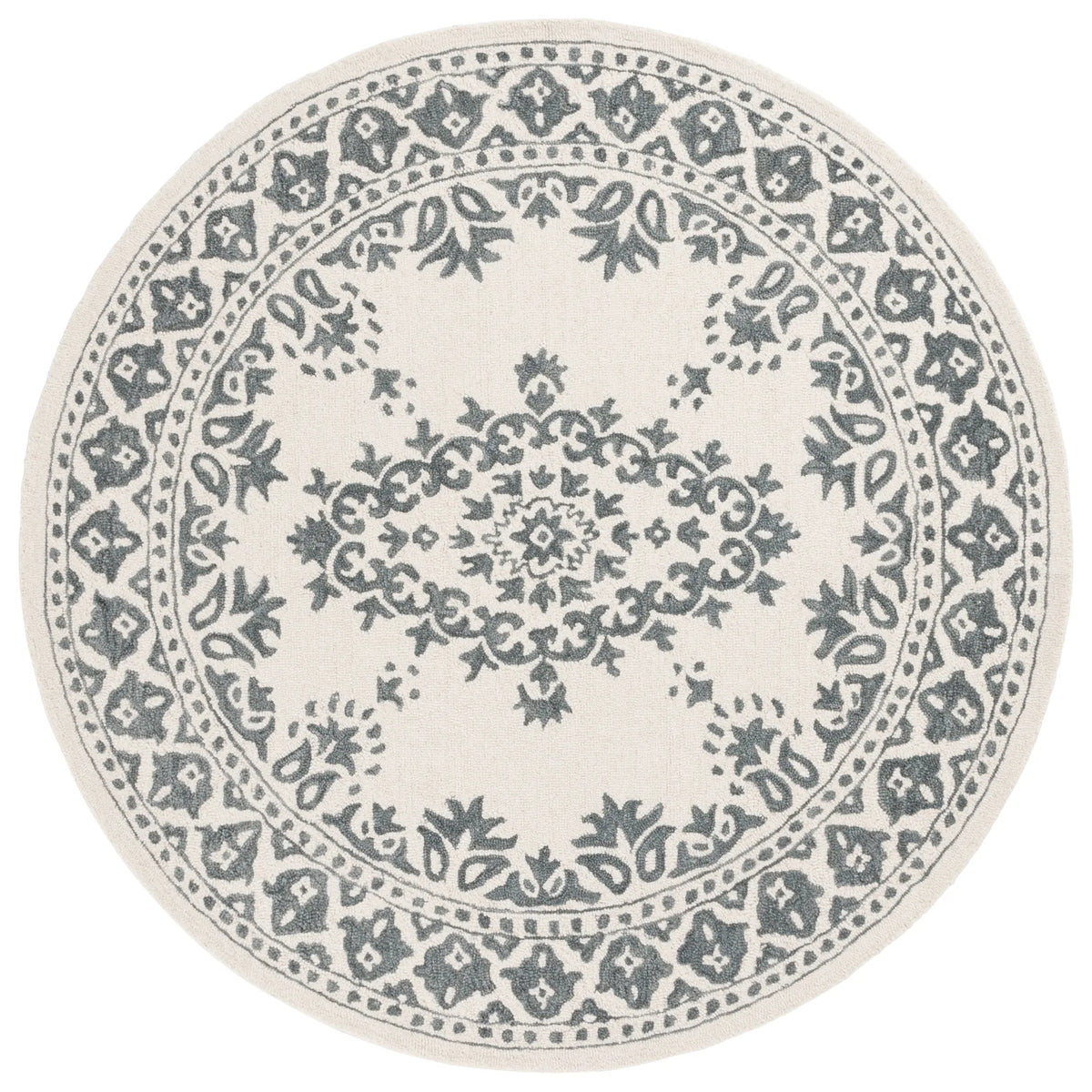 Safavieh Ebony 6'-0" x 6'-0" Rug in Ivory / Grey
