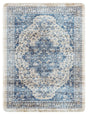 Safavieh Kitchen Mat 100 1'-6" x 2'-0" Rug in Beige / Blue