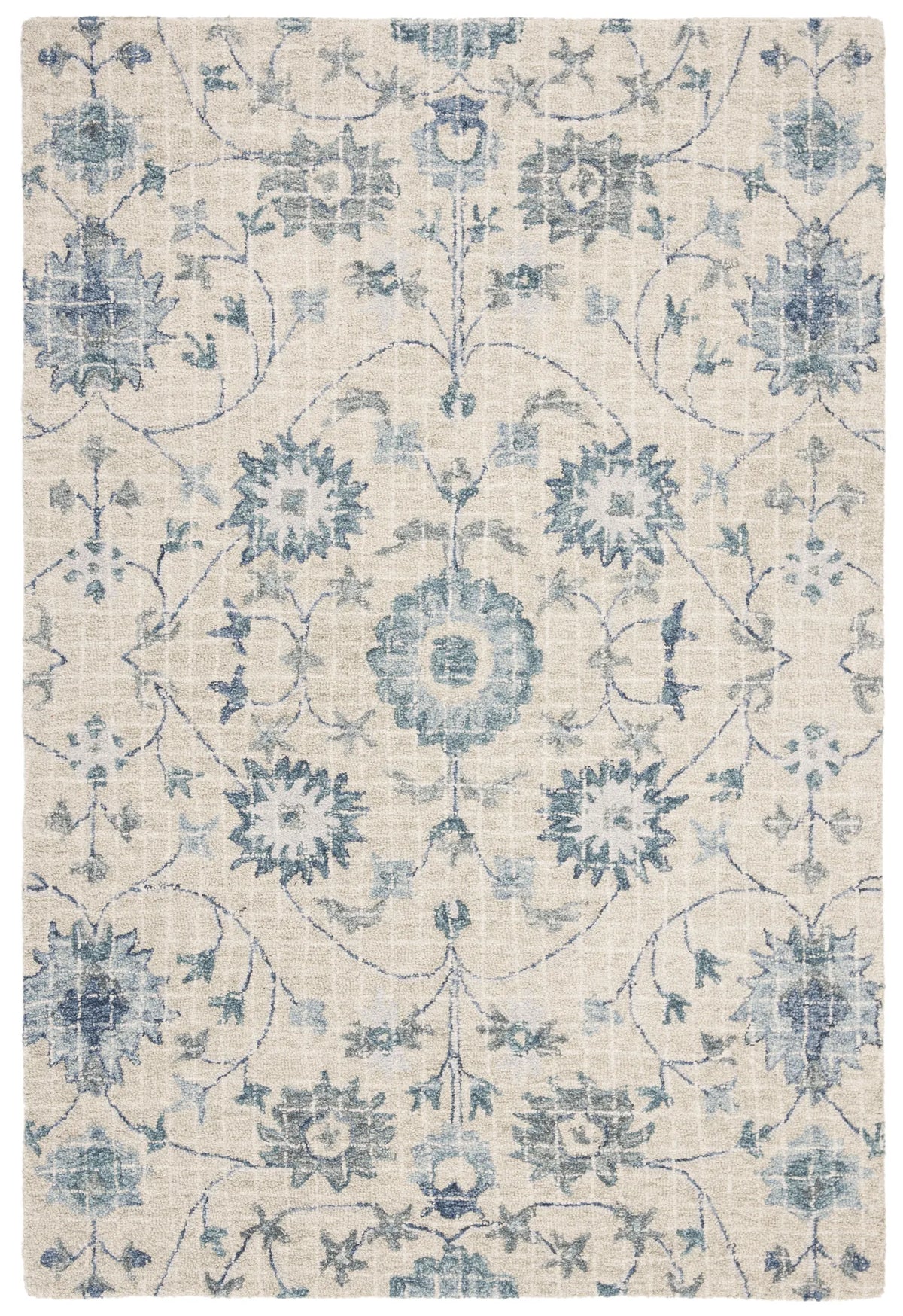 Safavieh Blossom 4'-0" x 6'-0" Rug in Silver / Blue