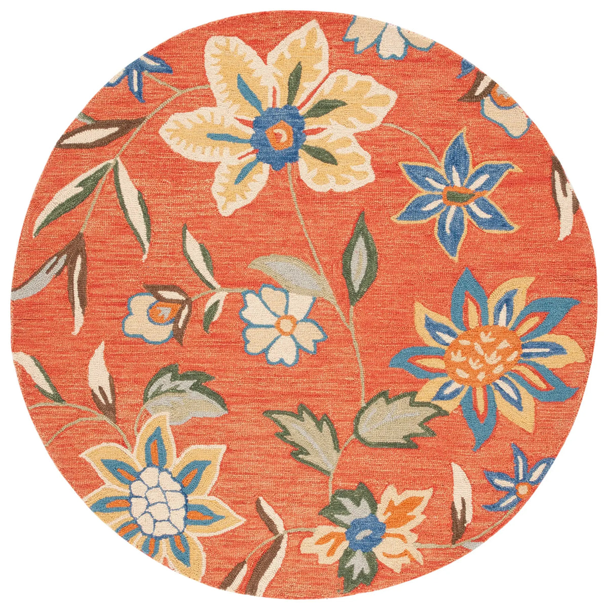 Safavieh Blossom 6'-0" x 6'-0" Rug in Rust / Multi