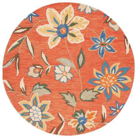 Safavieh Blossom 6'-0" x 6'-0" Rug in Rust / Multi