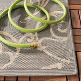 Safavieh Courtyard 4'-0" x 5'-7" Rug in Grey / Natural