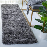 Safavieh Iceland Shag 2'-0" x 8'-0" Rug in Dark Grey / Ivory