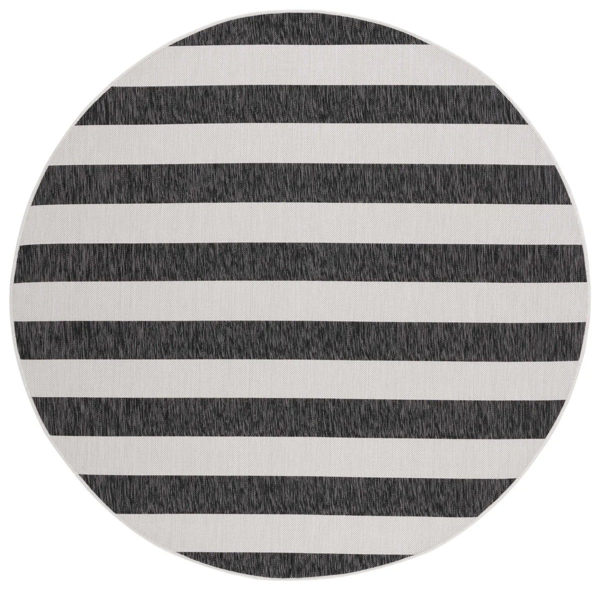 Safavieh Courtyard 5'-3" x 5'-3" Rug in Ivory / Black