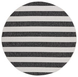 Safavieh Courtyard 5'-3" x 5'-3" Rug in Ivory / Black