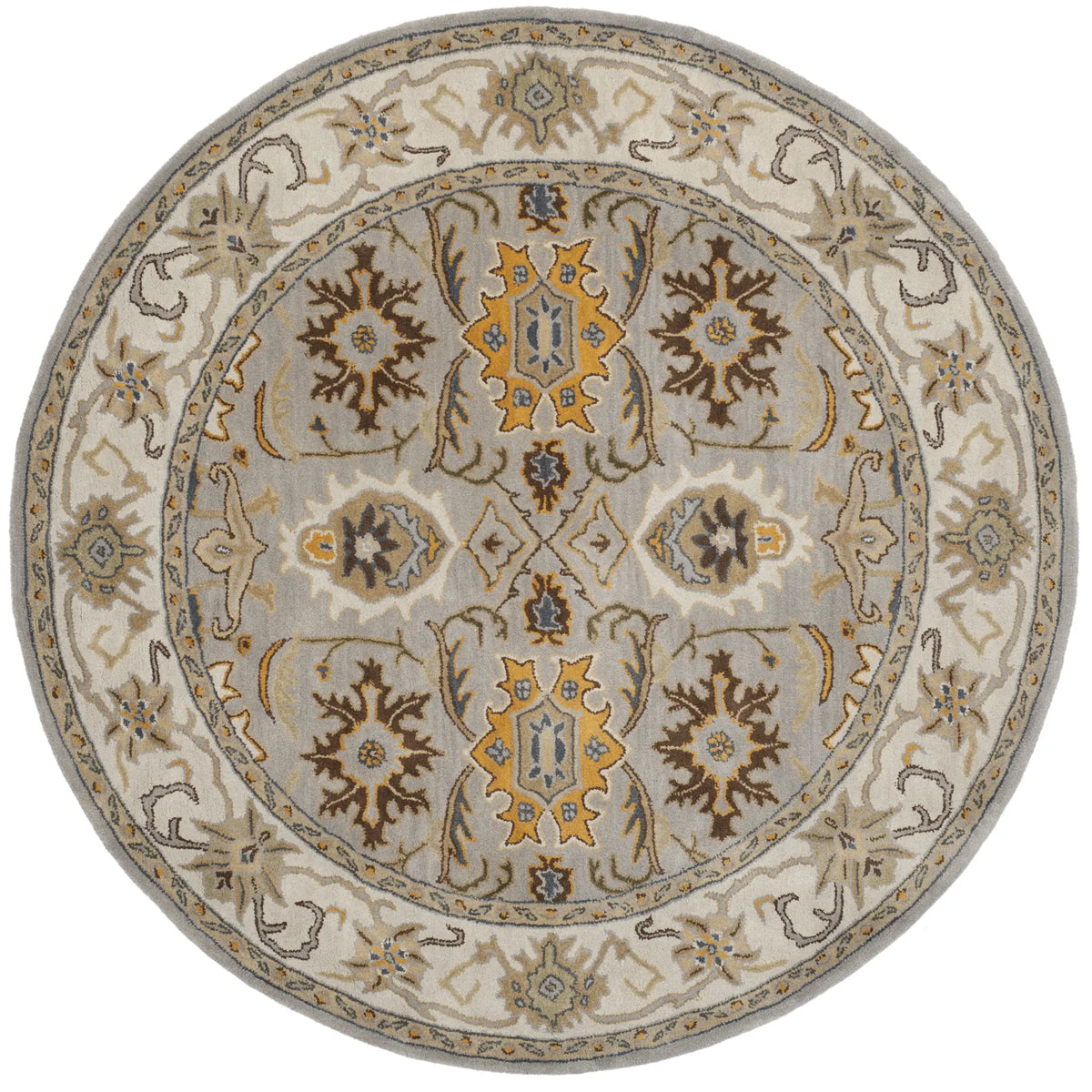 Safavieh Heritage 6'-0" x 6'-0" Rug in Light Grey / Grey