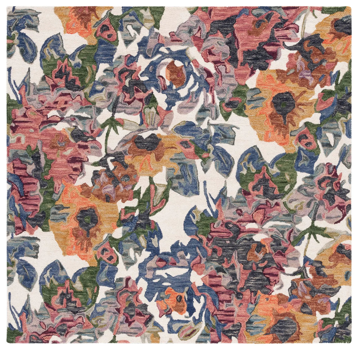 Safavieh Blossom 6'-0" x 6'-0" Rug in Ivory / Blue