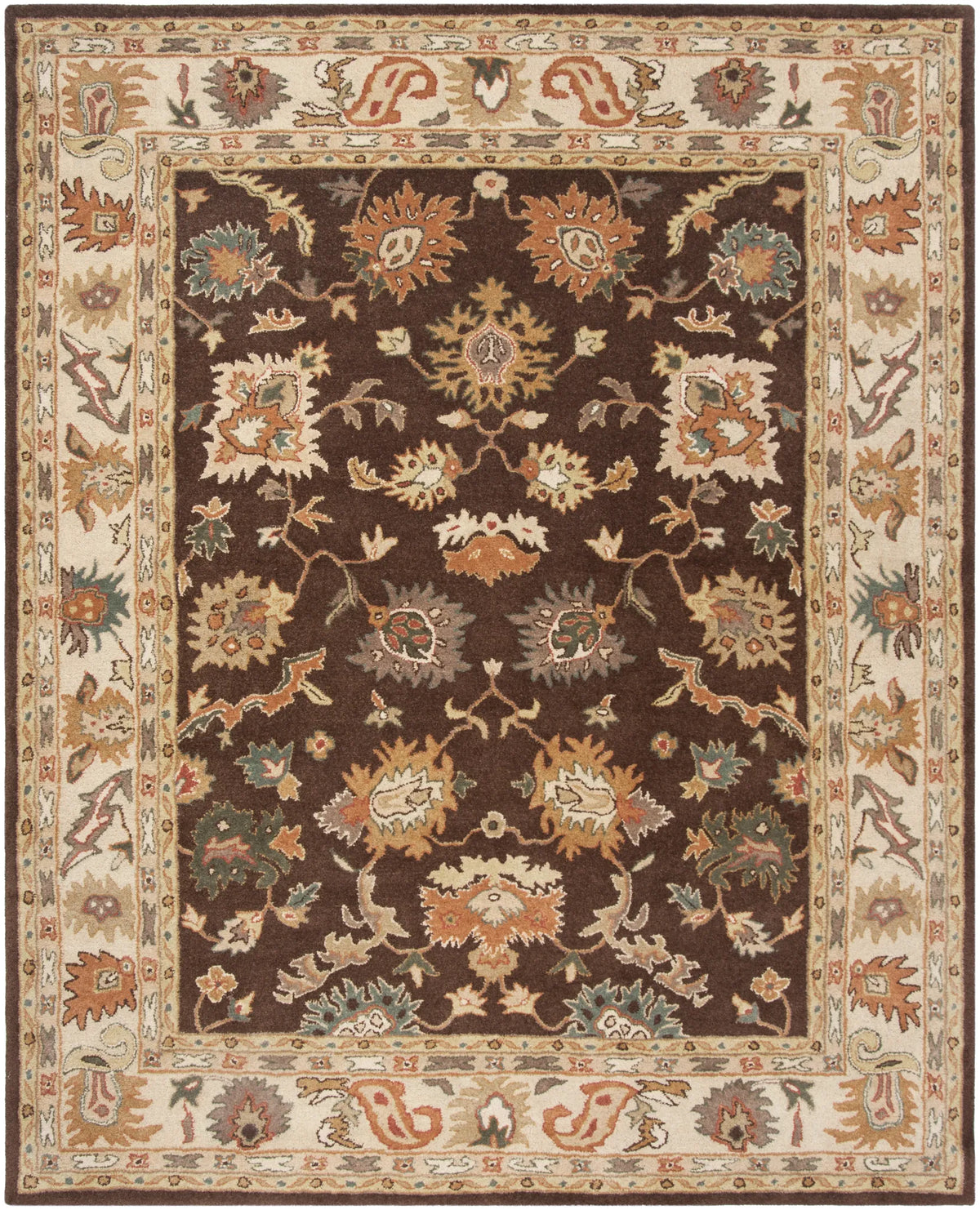 Safavieh Bergama 9'-6" x 13'-6" Rug in Brown / Ivory