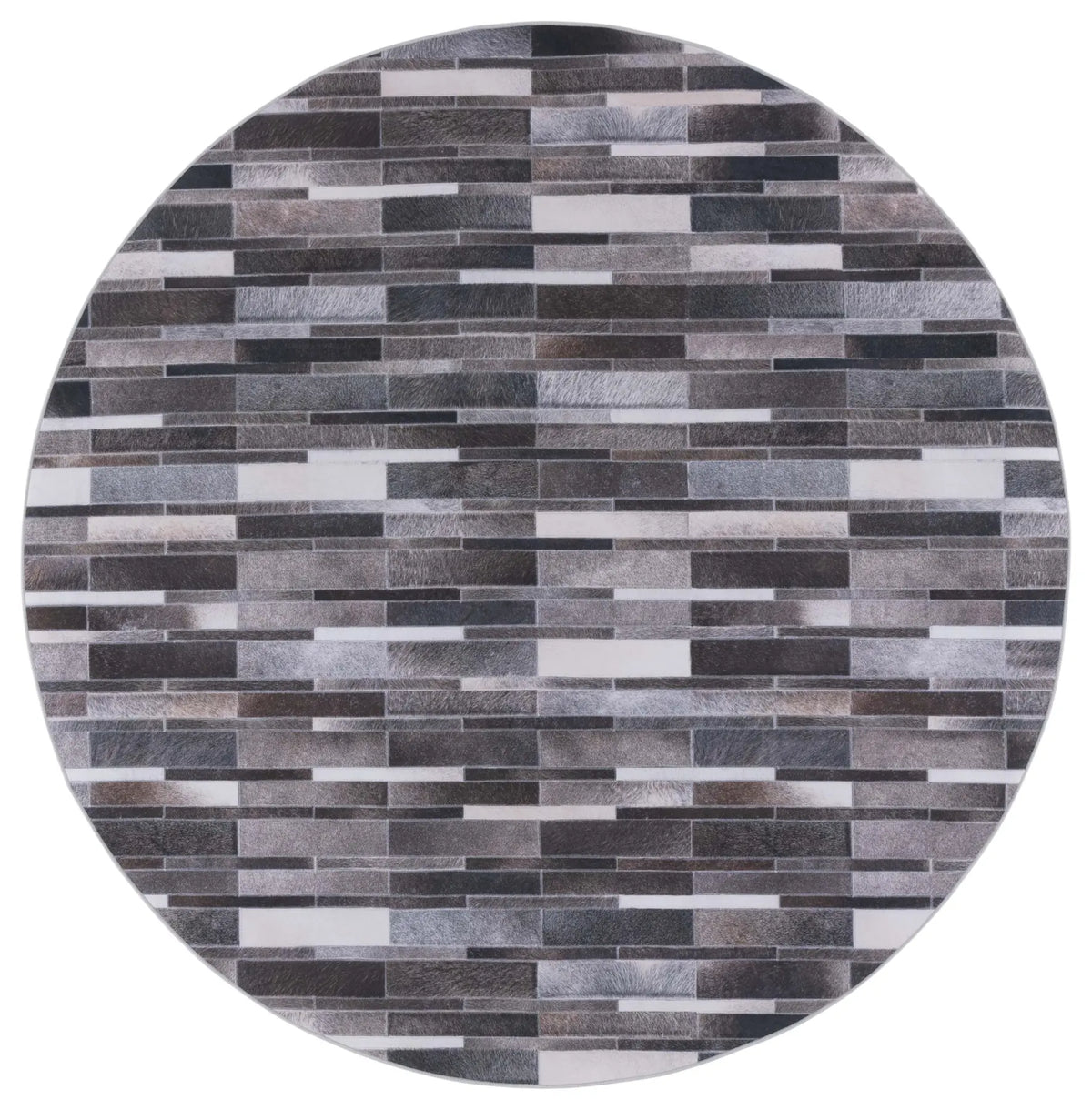 Safavieh Faux Hide 6'-0" x 6'-0" Rug in Ivory / Grey