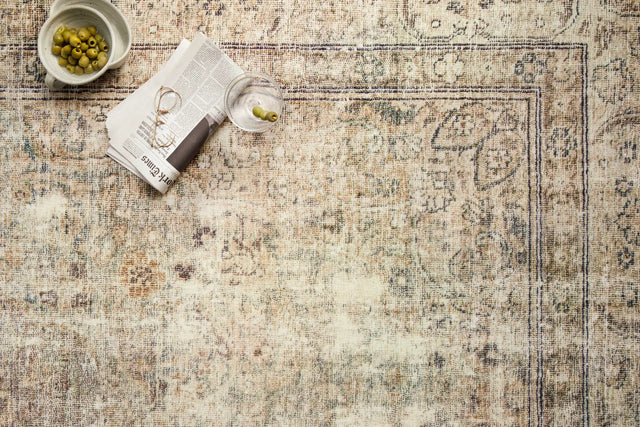 Loloi Margot Mat-01 Antique/Sage Rugs - styled aerial 1