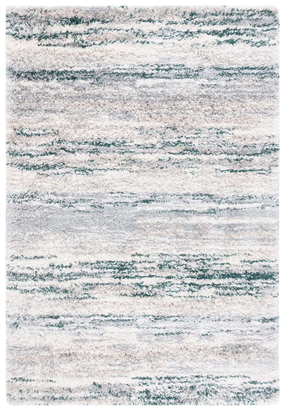Safavieh Fontana Shag  800 4'-0" x 6'-0" Rug in Ivory / Green