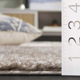 Safavieh Penelope Shag 4'-0" x 6'-0" Rug in Taupe / Ivory