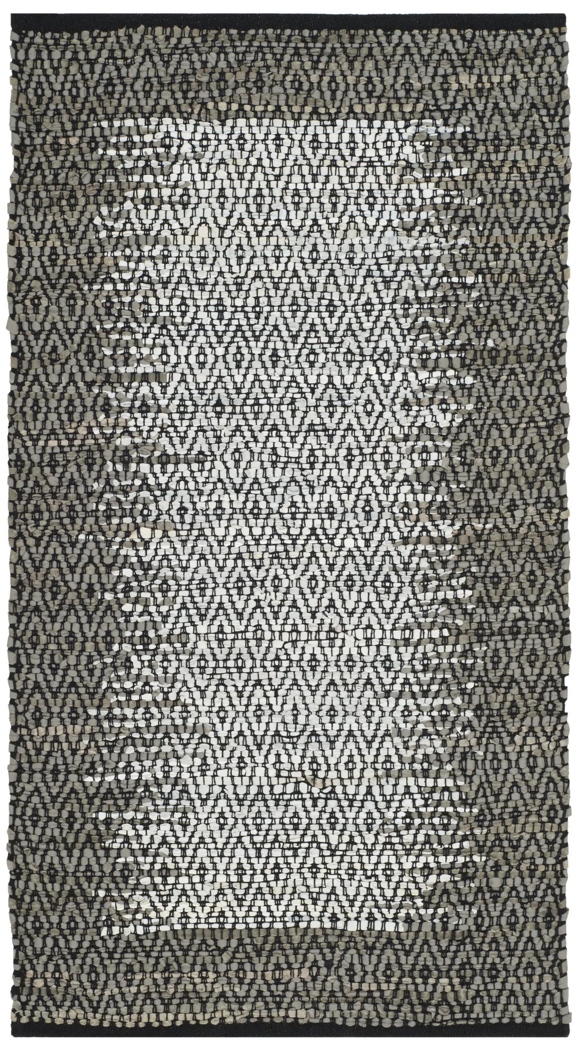 Safavieh Vintage Leather 2'-0" x 3'-0" Rug in Light Grey / Grey