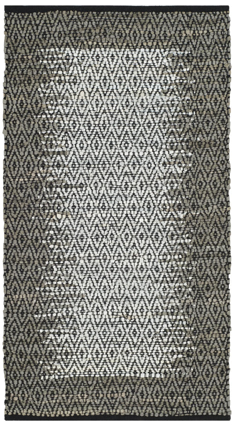 Safavieh Vintage Leather 2'-0" x 3'-0" Rug in Light Grey / Grey