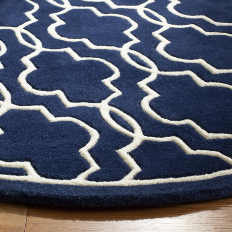 Safavieh Chatham 5'-0" x 5'-0" Rug in Dark Blue / Ivory