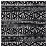 Safavieh Tulum 5'-0" x 5'-0" Rug in Black / Ivory