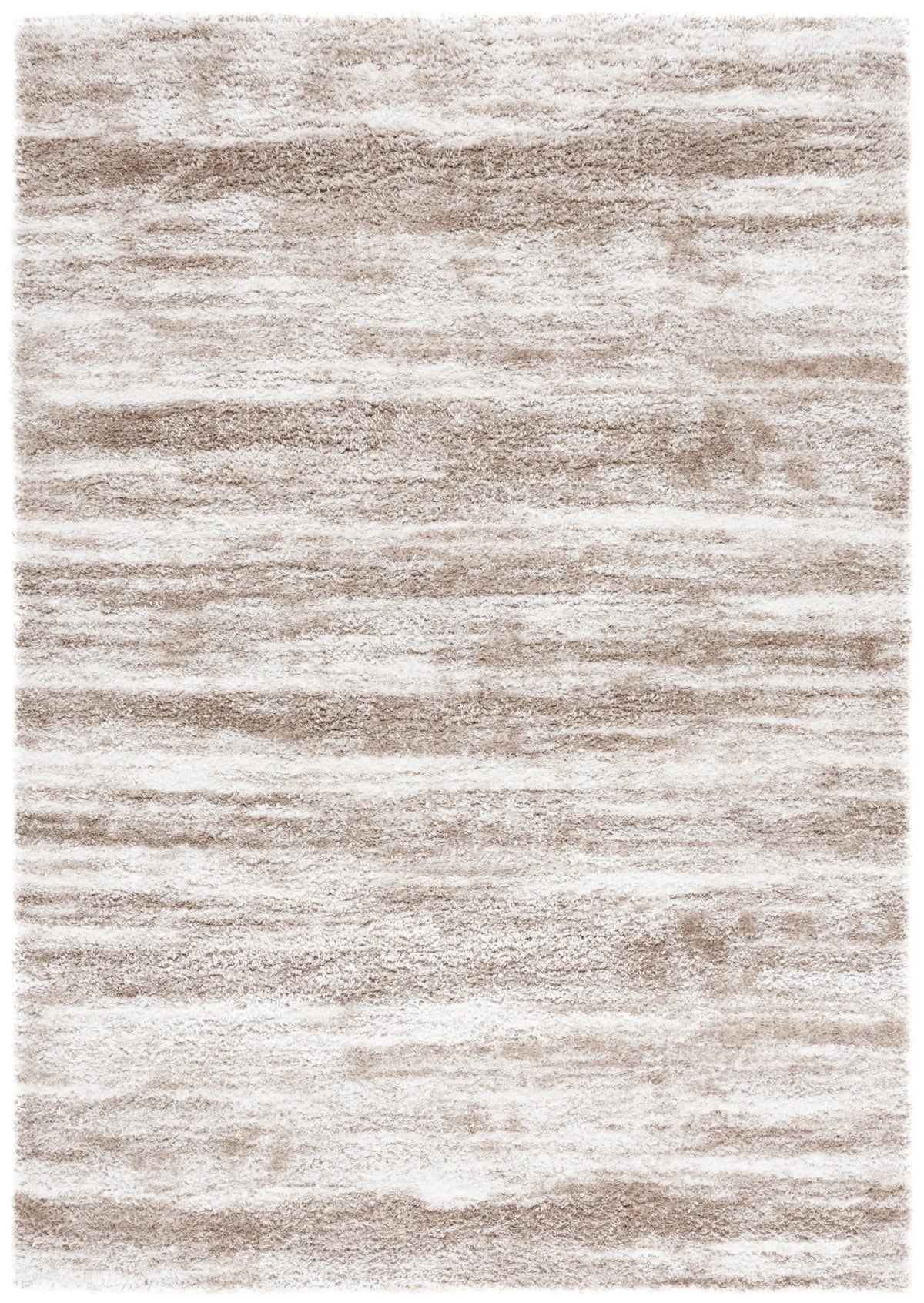Safavieh Penelope Shag 4'-0" x 6'-0" Rug in Taupe / Ivory