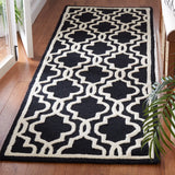 Safavieh Cambridge 2'-6" x 12'-0" Rug in Black / Ivory