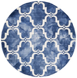 Safavieh Dip Dye 7'-0" x 7'-0" Rug in Navy / Ivory