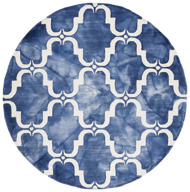 Safavieh Dip Dye 7'-0" x 7'-0" Rug in Navy / Ivory