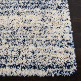 Safavieh Hudson Shag 4'-0" x 6'-0" Rug in Ivory / Navy